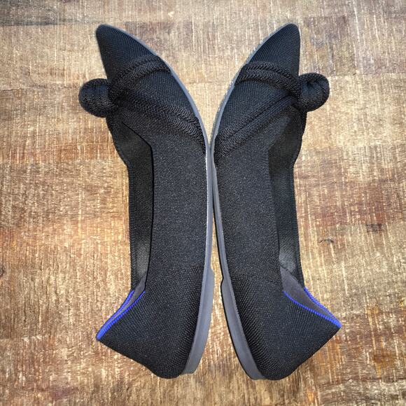 Rothy’s The Knot Point II Ballet Flat Shoe Black Womens 13 Classic Heritage - Picture 5 of 9